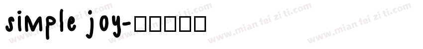 simple joy字体转换